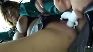 Asian Blowjob and Facial on Public Bus