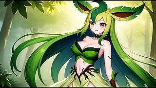 Thigh job, pokemon hentai, anime