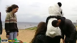 Threesome at a wild students party