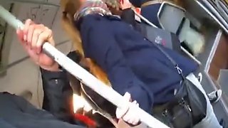 Innocent girl touches my dick on train
