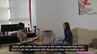 Shy Agent Jessy Taylor Watches a Guy Jerk Off & Tries Toys for the First Time