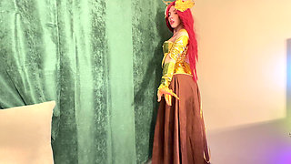Pyra Flame Pixie Seduction - Red Lingerie Tease to Fiery Ride