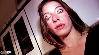 Amelie Jolie Gets Her Cute Brunette Pussy and Ass Fucked Hard