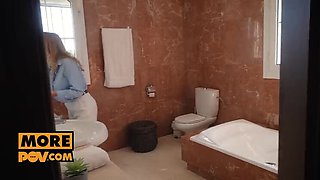 Karina King Blonde MILF POV Blowjob - Huge Natural Tits Sucking Your Cock