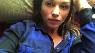 Sexy solo redhead enjoying close up pussy toying