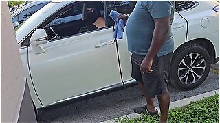 Bbw Ssbbw - Car Wash Attendant Cleaned My Car, And Jerking Off In My Panty In The Parking Lot