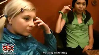 Cute student babe has sex in the car
