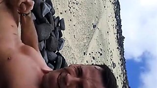 Spanish Beach Masturbation