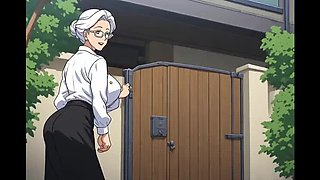 Charmed Grandma Seduces Neighbor With Big Ass and Blowjob