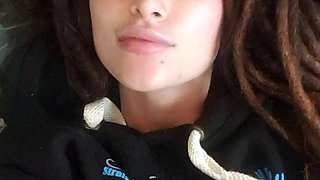 Amateur brunette chick toying her ass and pussy on webcam