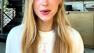 Blonde teen Sierras first erotic masturbation video