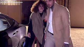 Curly Hair Babe With Perfect Ass Gets Fucked After Dinner
