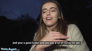 Public Agent featuring Alba Lala and Lala's deep throat porn