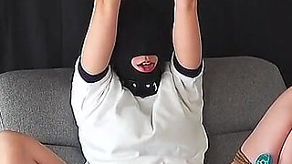 Girl in Bloomers, Restrained in an M-shape and Left Alone.