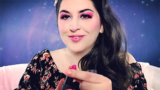 Pink Lipstick on Plexiglass Asmr