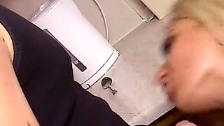 Brooklyn Blue stands naked in the kitchen her boyfriend sees it and surprises her with a quick fuck