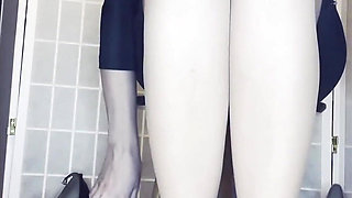 Showing off My Heels and Pumps on Nylon Feet POV