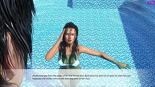 Stepbrother Fucks Wife in Pool - John Presses Face on Jennifer's Big Tits While Diving