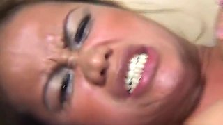 Watch this bleached Filipina spread wide