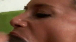 Sexy big tits blonde sucking and fucking big black cock