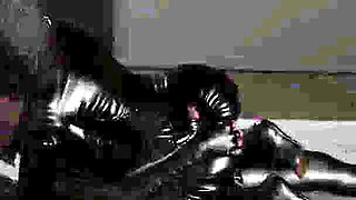 Mind Controlled Latex Couple Got Into Threesome Fuck with Their New Asian Master