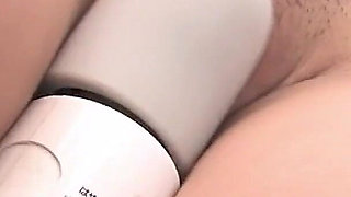Japanese Babes Scene 2 - Pretty Busty Japanese Girl Masturbates First and Ends with Her Hairy Pussy Cumshot