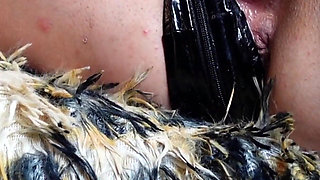 Fisting Huge Squirt Squirting MILF Latex Panties Little Feet Very Wet Pussy Real Homemade