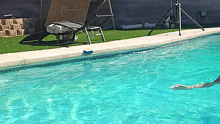 Fat Bimbo at the Pool