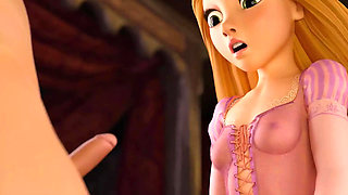 Long-Haired Beauty Takes Control: Rapunzel's Sensual Cowgirl & Deep Throat Fantasy