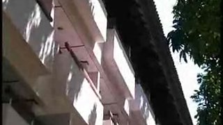 three guys have fun with milf at holliday swinger