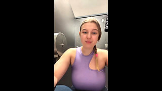 Risky Masturbate with Big Dildo and Tight Pussy