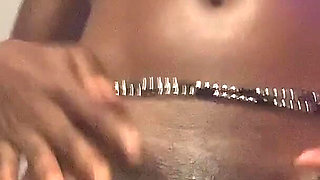 Hot Ebony Beauty Dancing Curves in Motion with Stylish Accessories