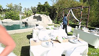 hot threesome between bride, groom and best man
