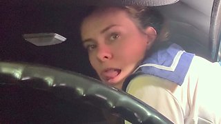 Anal initiation session for slutty shameless schoolgirl