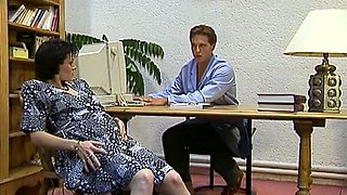 Pale skin redhead German milf housewife loves fisting