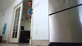 Sexy ebony girl wakes up and sucks a big fat cock
