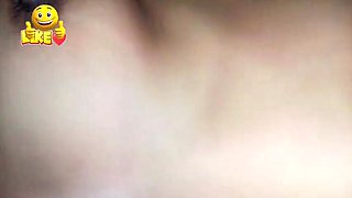 Horny sister-in-law gets her hairy pussy fucked hard at night, squirts all over and takes a hot creampie