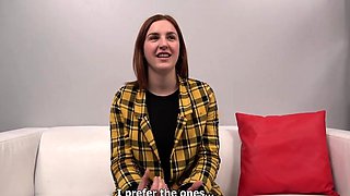 Horny perky redhead teen gives hot blowjob in POV