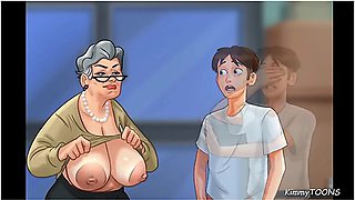 Summertime Saga Old Woman Manipulates Young Man Into Fucking Her In The Hospital Store Room