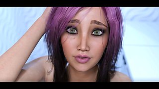 Futanari girls, helping, anime porn