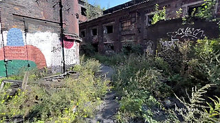Caught a Cheeky Bitch in an Old Factory and Fucked in the Ass