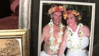 Old fat filthy bride has orgy along with bridesmaid