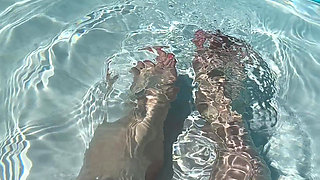 Solo Foot Play in Pool