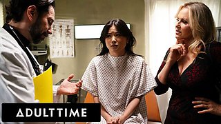 Double blowjob scene with talented Lulu Chu from Adult Time