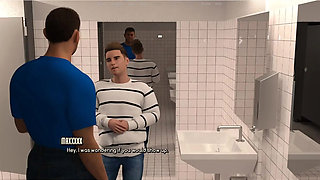 A Life Worth Living - Gameplay - Roleplay - Public Toilet Gloryhole Blowjob in Front of Husband