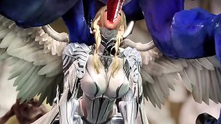 Hardcore 3D Porn Animation: Busty Blonde Angel Surrenders To a Gang Of Monsters Banging Her Pussy