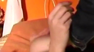 Busty Natural Beauty-sucks Cock, Gives a Footjob, and Gets Pounded on the Bed