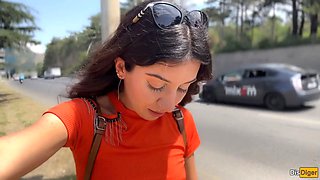 Crazy Girl Sucking Dick in the Bushes - Huge Facial Public Cumwalk