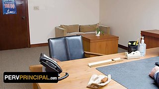 Freak principal - black step-mother Naomi Foxxx squirting on milky cock