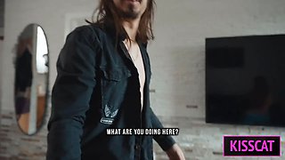 S3E8: Step son fuck step mom with her new husband in share bed till cum in pussy and mouth